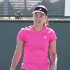 Martina Hingis practicing in Indian Wells, California, USA, on Sunday March 12, 2006, on a side court in 2006 comeback.