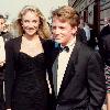 Actress Tracy Pollan and her husband, actor Michael J. Fox, at the 40th Emmy Awards.