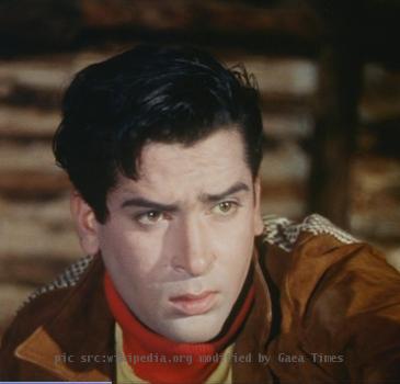 Shammi Kapoor during shooting of