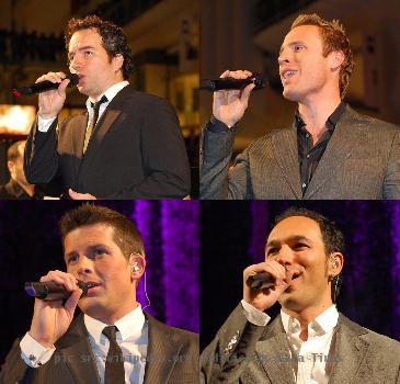 The Canadian Tenors in concert.