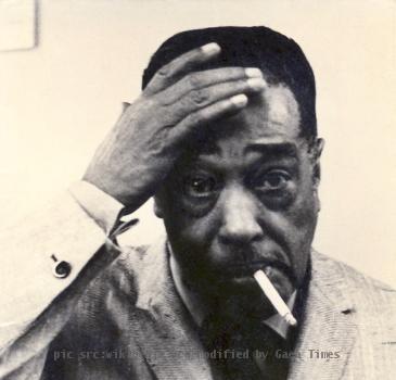 Duke Ellington during concert break at Jahrhunderhalle in Frankfurt/Germany, on 1965-02-06