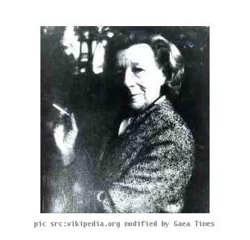 publicity photo of Lillian Hellman from a newspaper