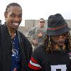 Rappers Ying Yang Twins spoke to the camera sending a brief message to the audience back home saying they support our troops.