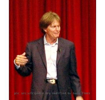 KENNEDY SPACE CENTER, FLA. - Olympic champion and motivational speaker Bruce Jenner talks to KSC employees during opening ceremonies for Spaceport Super Safety and Health Day at KSC. Other speakers included Dr. Pamela Pee