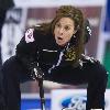 Skip Cheryl Bernard screams while playing against Team McCarville during the 2009 Canadian Olympic Curling Trials in Edmonton on Sunday, Dec. 6, 2009. THE CANADIAN PRESS/Nathan Denette