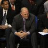 Denver Nuggets primary logo and the Nuggets bench, including head coach George Karl.