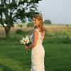 Jenna Bush poses for a photographer prior to her wedding to Henry Hager at Prairie Chapel Ranch near Crawford, Texas.