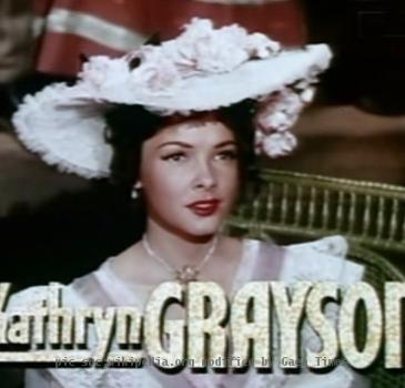 Cropped screenshot of Kathryn Grayson from the trailer for the film