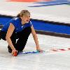 United States curler Nicole Joraanstad at the 2010 Winter Olympics in Vancouver