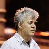Spanish film director Pedro Almodóvar, walking in Madrid.
