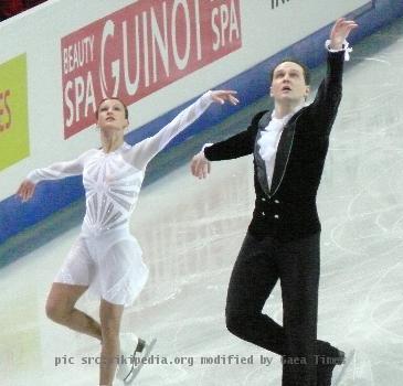 Tatiana Voloshar and Stanislav Morozov (UKR) at the free program of the European Championships 2007 in Warsaw