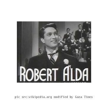 Cropped screenshot of Robert Alda from the trailer for the film