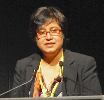 Tasmila Nasrin speaking at the 2010 Global Atheist Convention