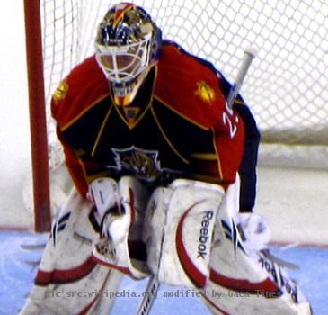 Goaltending for the Florida Panthers during a game against the St. Louis Blues on 3/07/09. I took this