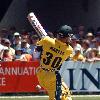 Damien Martyn strikes a four - England vs Australia, Bellerive Oval.