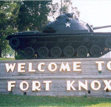 I took this photo on June 9, 1999 at the entrance to Fort Knox