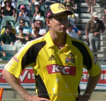 Adam Voges at the WACA Ground before the 2007-08 KFC Twenty20 Big Bash final.