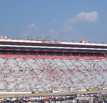 Picture of the frontstrech grandstand at Bristol Motor Speedway on August 25, 2006 before the Food City 250. Picture was taken by myself with a KODAK Easyshare CX7530.