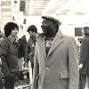 Blues artist Muddy Waters at the opening of Peaches Records & Tapes in Rockville, MD