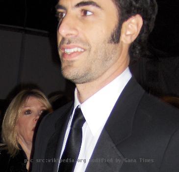 Sacha Baron Cohen at the E! after-party after the 64th Annual Golden Globe Awards.