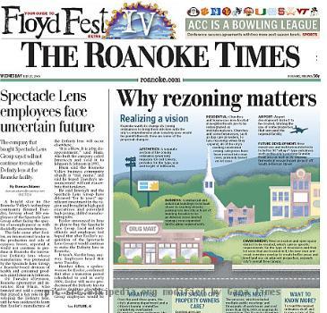 The front page of