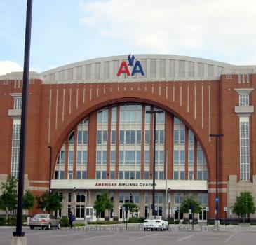American_Airlines_Center, home of the Dallas Stars and Dallas Mavericks, seen from outside