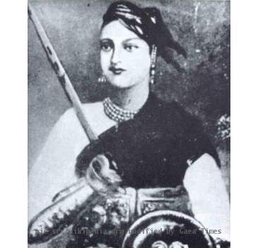 Portrait of Lakshmibai, the Ranee of Jhansi, (c. 1850s).