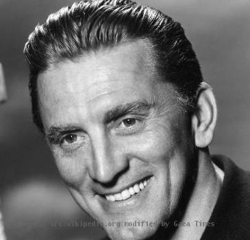 Studio still portrait of actor Kirk Douglas