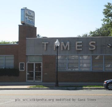 The Gloucester County Times newspaper building in Woodbury, New Jersey, USA.