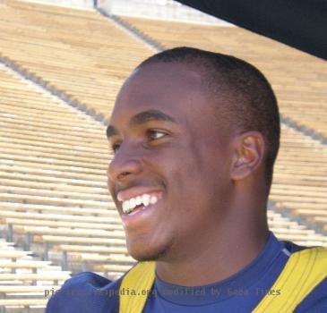 Cal wide Jahvid Best at the 2009 Cal Fan Appreciation Day at Memorial Stadium in Berkeley, California.