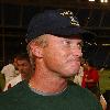 Tokyo, Japan (Aug. 1, 2003) -- Cmdr. Brian Corey, Executive Officer of the “Golden Dragons” of Strike Fighter Squadron One Ninety Two (VFA-192), discusses coaching strategies in the Tokyo Dome with Head Coach