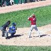 Picture of Stephen Drew at bat during a Spring Training game in Mesa, AZ, March 2008.