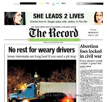 The front page of