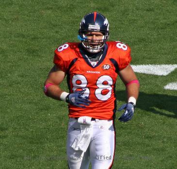 Tony Scheffler, a player on the Denver Broncos American football team.