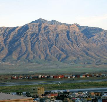A view of Bagram Airfield, Afghanistan from the Air Traffic Control Tower