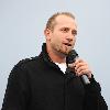 Dallas Braden speaks at Banner Island Ballpark in Stockton, CA during a ceremony honoring his perfect game.