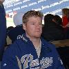 Chase Headley signing autographs at Friar Fest in Jan 2008  at Petco park