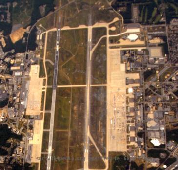 Aerial view or the Joint Base Andrews Naval Air Facility, Washington, D.C (USA) on 16 May 2010.