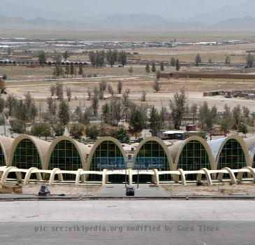 An aerial view of Kandahar International Airport in southern Afghanistan.