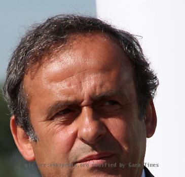 The President of UEFA, former internationally known footballer, Michel Platini, visited today on 27.07.2009 the Under-construction new football stadium of Wroclaw, Poland. Platini seemed to be very happy for the progress of wor