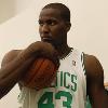 Display of Kendrick Perkins of the Boston Celtics at NBA Media Day on September 28, 2007.