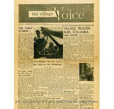 Cover of The Village Voice, October 1955