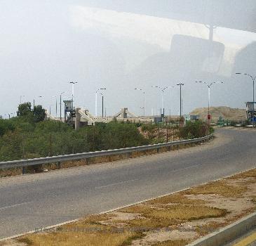 Allenby Bridge (King Hussein Bridge) from Jordan side.