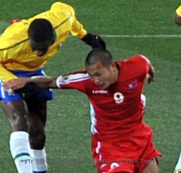 Jong Tae-Se at the match of North Korea vs Brazil