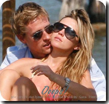 Come here  you  Peter Crouch whispers sweet nothings in Abbey Clancy s ear