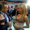 Ines Sainz   TV Azteca   Ines hosts a sports show on TV Azteca call Dx Tipsy   She is also the former Miss Spain  Here she is interviewing Peyton Manning