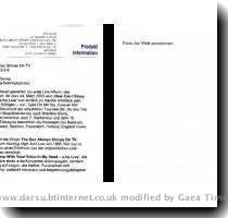 promo copies come with a black and white text promo insert which is 2 sided  although side 2 only has the text  Fans der Welt einnehmen  which is the end of the last sentence on side 1    Tracks  The Sun Always Shines On TV  Live  Single Edit   3 59     Live   Album version   6 12    Scoundrel Days  Live   5 12    The Sun Always Shines On TV  Live   Video Clip   3 59  A two