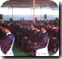 The class of 2006 at the Indian Institute of Management  IIM    Indore attend graduation ceremonies in May 2006  IIM graduates have steadily been gaining prominence both in India and