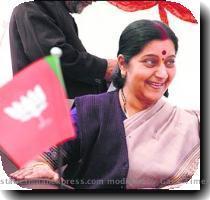 Sushma waves white flag  says NDA may not win