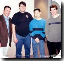 Found this photo as I was digging through some boxes  The Rackspace deal makers    from left to right   Morris Miller   Dirk Elmendorf